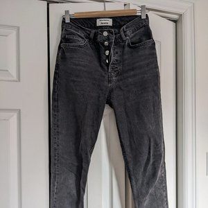 Reformation Liza Button Fly High Rise Straight Jeans - 25 (fit like a 26)